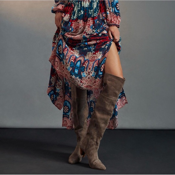 Rare find 🖤 SILENT D Tenny Tall Boots. Suede Taupe. Size 40 - Picture 2 of 13